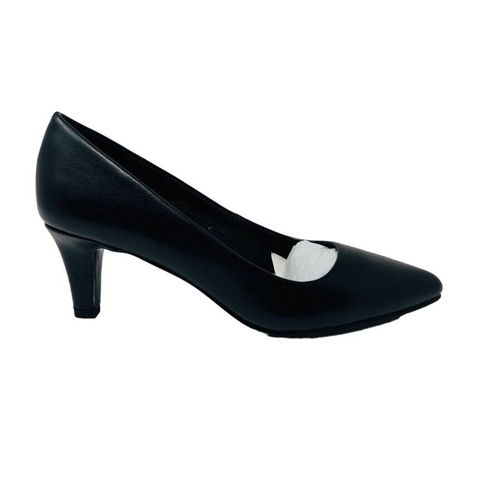 New Easy Street Womans Sz‎ 7M Pointe Pumps New Black Comfort Heels NIB